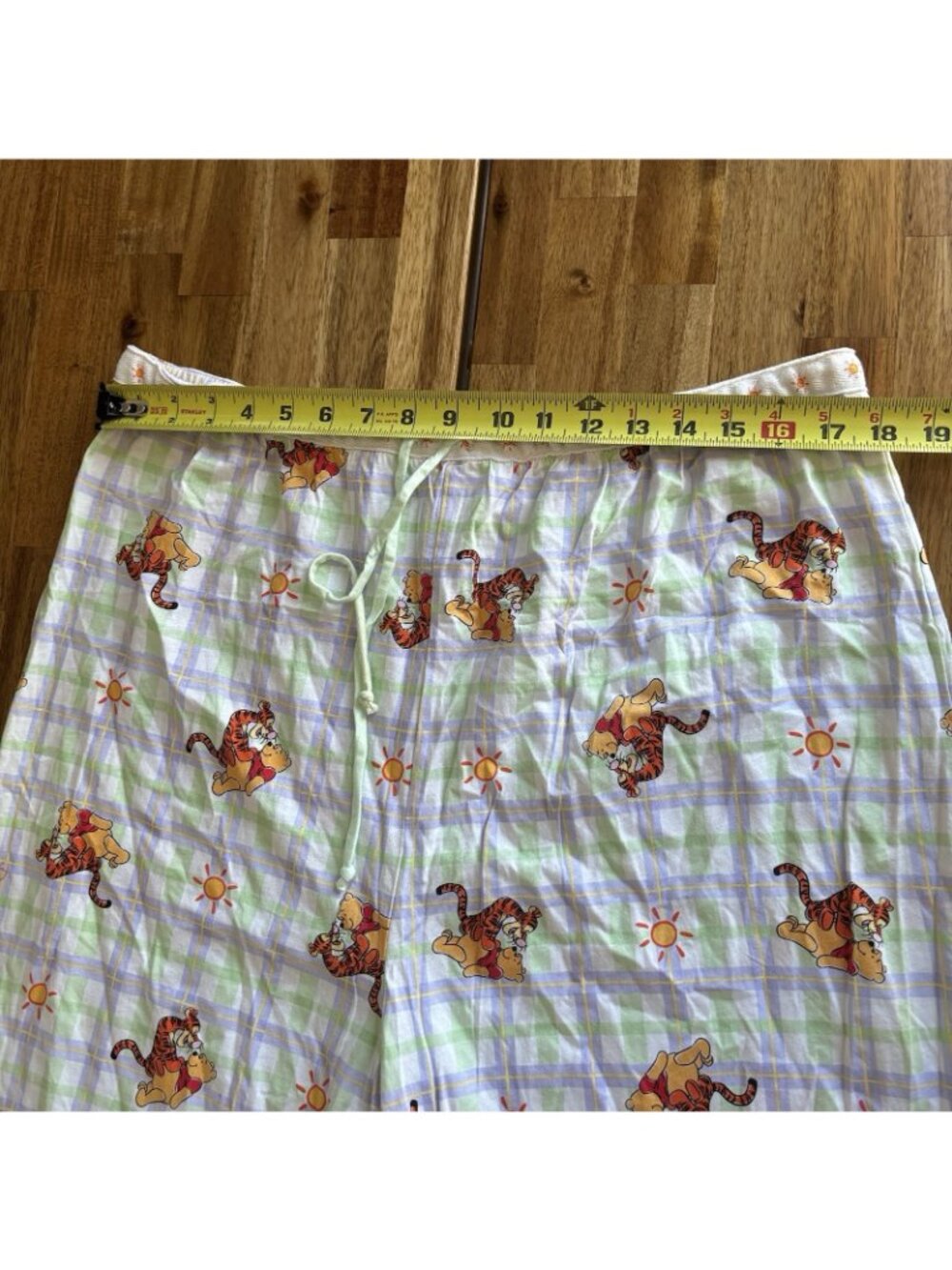 Vintage Winnie The Pooh & Tigger Pajama Pants Plaid Women’s XL Cotton Loungewear - Picture 2 of 16